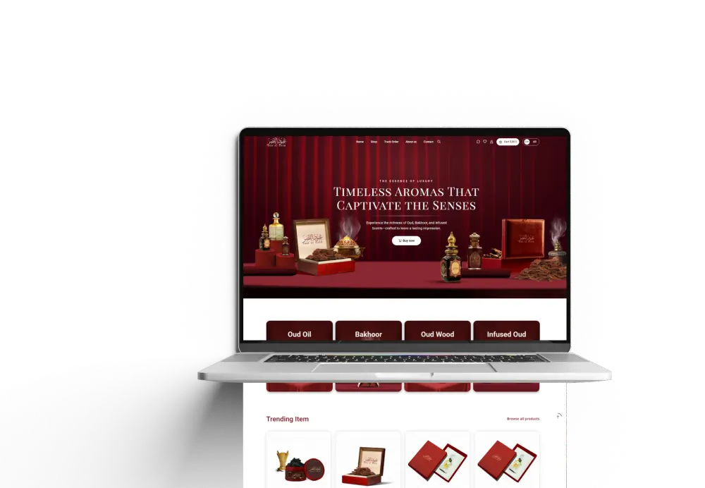 Oud Al Qasr - Website Preview Screenshot