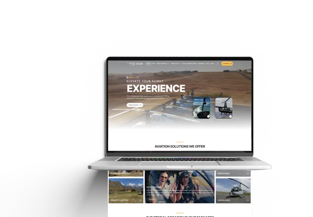 Helivate - Website Preview Screenshot